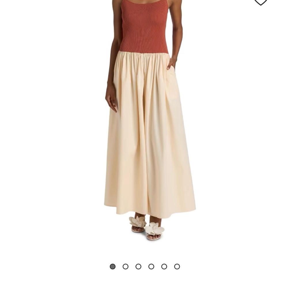NWT TOCCIN Orielle Colorblocked Drop-Waist Maxi Dress